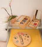 Tábua De Bambu Com Base Giratória - Ela Decora