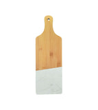 Tábua de Bambu e Mármore com Cabo - Ela Decora