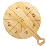 Tábua de Madeira Pinus para Pizza Coração 47cm - Ela Decora