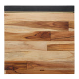 Tabua de Madeira Teca com Friso Preta 35cm - Ela Decora