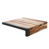 Tabua de Madeira Teca com Friso Preta 35cm - Ela Decora