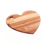 Tábua Madeira Teca Coração - 25 cm - Ela Decora