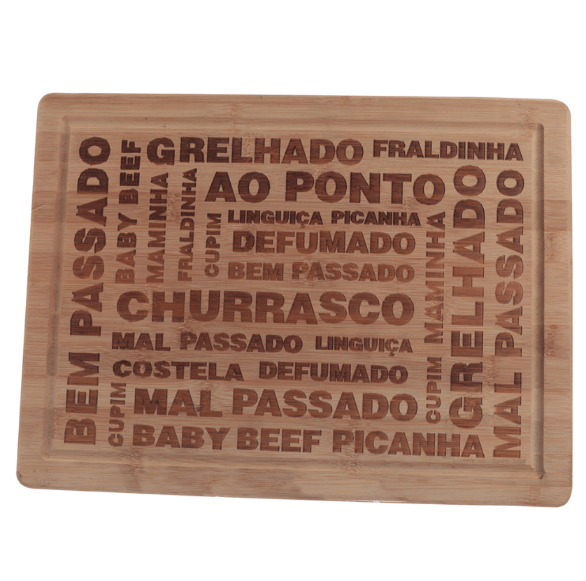Tábua para Cortes em Bambu 35cm x 18cm - Ela Decora