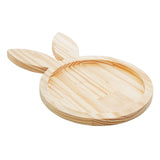 Tábua Petisqueira de Madeira Pinus Redonda Coelho Pascoa 34cm - Ela Decora