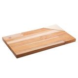 Tábua Teca para Servir com Alça Champanhe 40cm - Ela Decora