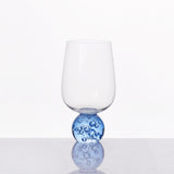 Taça Copo Transparente e Azul 540ml - Ela Decora