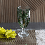 Taça Cristal De Chumbo Palm Tree Handpaint 450ml - Ela Decora
