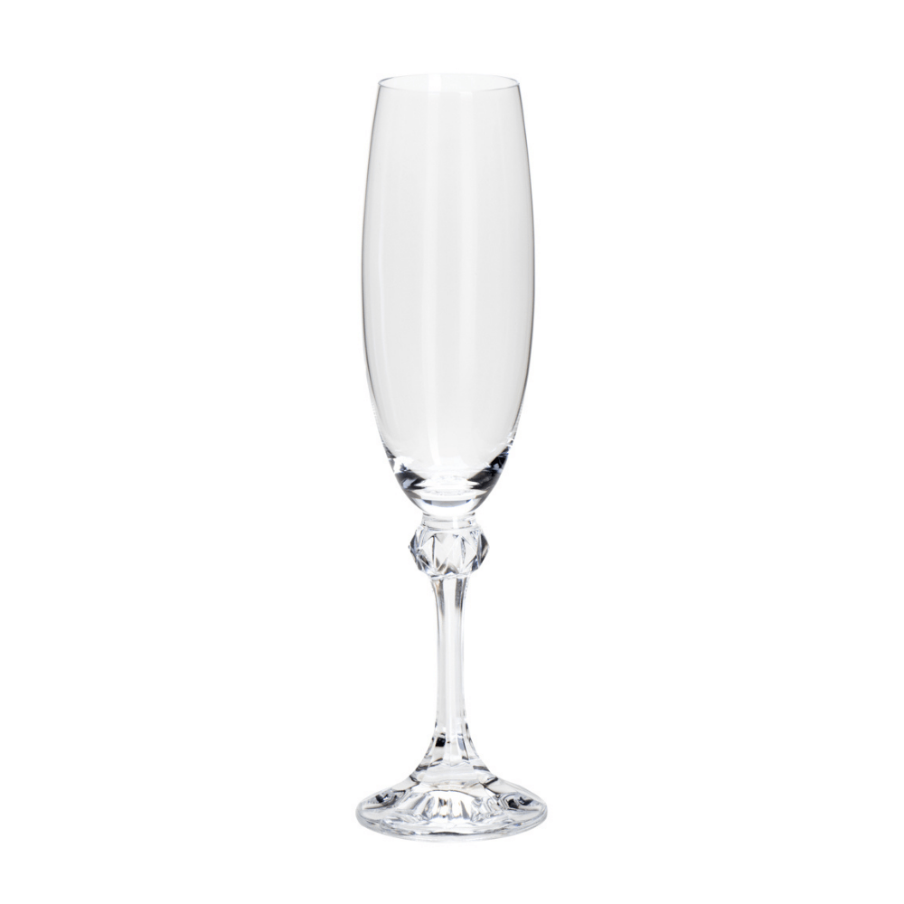 Taça Cristal Ecológico Para Champagne Elisa 220ml - Ela Decora