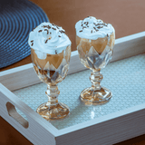 Taça de Licor de Vidro Diamond Âmbar 50ml - Ela Decora