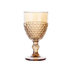 Taça para Água de Cristal Coração Âmbar Metalizado 330ml - Ela Decora
