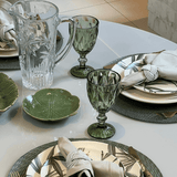 Taça Para Água De Vidro Verde Diamond - 325 ml - Ela Decora