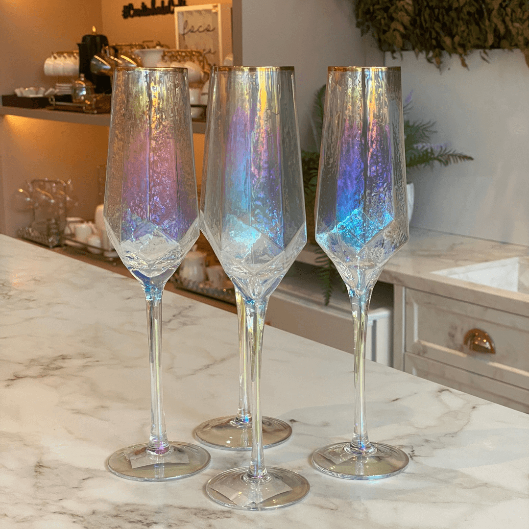 Taça para Champanhe Geometric Furta Cor 27,7cm - Ela Decora