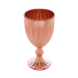 Taça Vidro para Água Greek Rose Gold - 345 ml - Ela Decora