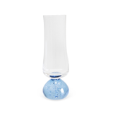 Jogo 6 Taças Champanhe Base Esfera Azul e Transparente 240ml
