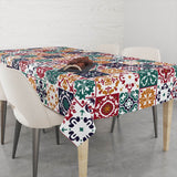 Toalha de Mesa Retangular Azulejo Colorido 200 x 140 - Ela Decora