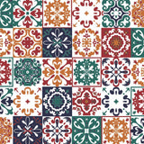 Toalha de Mesa Retangular Azulejo Colorido 200 x 140 - Ela Decora