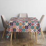 Toalha de Mesa Retangular Azulejo Colorido 200 x 140 - Ela Decora