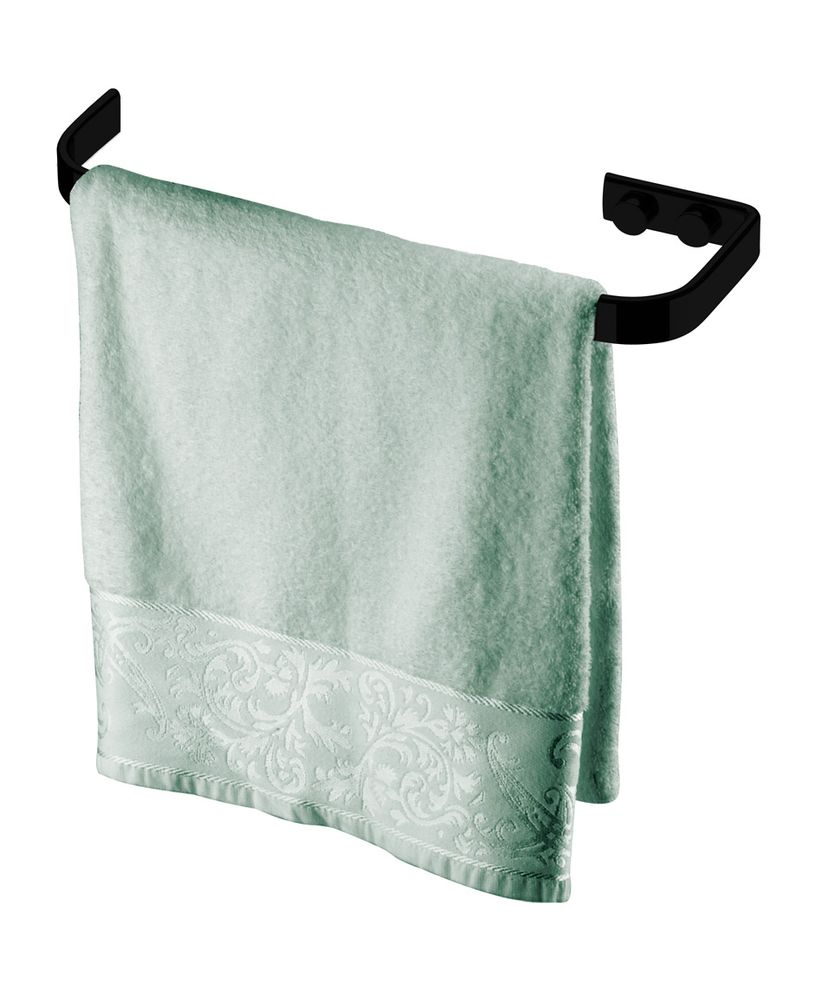 Toalheiro Aberto 22cm Preto Fosco - Ela Decora