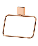 Toalheiro Argola Fixação Parafuso 18cm Rose Gold - Ela Decora