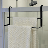 Toalheiro De Box Duplo 45 Cm De Encaixar Preto Fosco Linha Black - Ela Decora