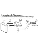 Toalheiro de Lavabo com Fixação Parafuso 25cm x 6 cm x 6 cm Branco Fosco - Ela Decora