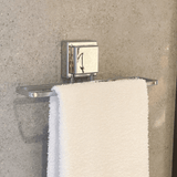 Toalheiro de Lavabo com Ventosa 25cm Aço Cromado - Ela Decora