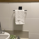 Toalheiro de Rosto com Ventosa Fixação Fácil Preto Fosco - Ela Decora
