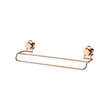 Toalheiro Duplo 45cm Rose Gold Com Ventosas - Ela Decora