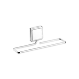 Toalheiro Porta Toalha de Lavabo Fixação por Adesivo Cromado 25cm - Ela Decora