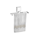 Toalheiro Porta Toalha de Lavabo Fixação por Adesivo Cromado 25cm - Ela Decora