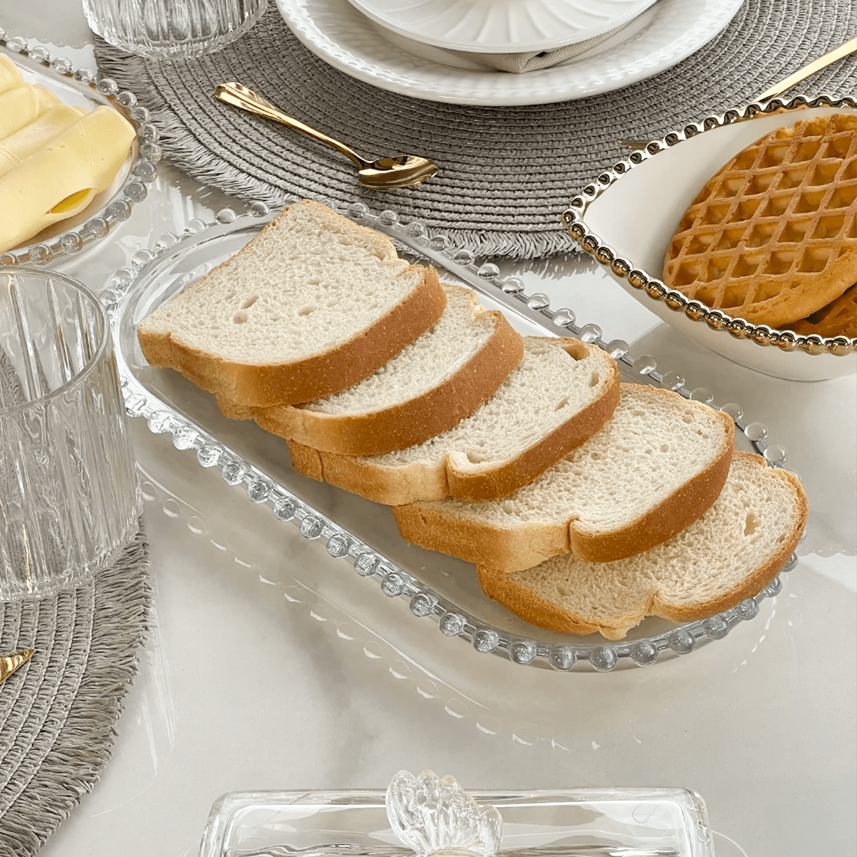 Travessa Cristal de Chumbo Oval Pearl 30cm - Ela Decora