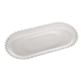 Travessa Cristal de Chumbo Oval Pearl 30cm - Ela Decora