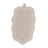 Travessa de Cerâmica Folha de Banana Leaf Branco - 20 cm - Ela Decora
