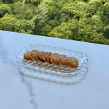 Bandeja de cristal bolhas Transparente