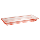 Travessa De Cristal De Chumbo Pearl Rosa 30 x 13 cm - Ela Decora