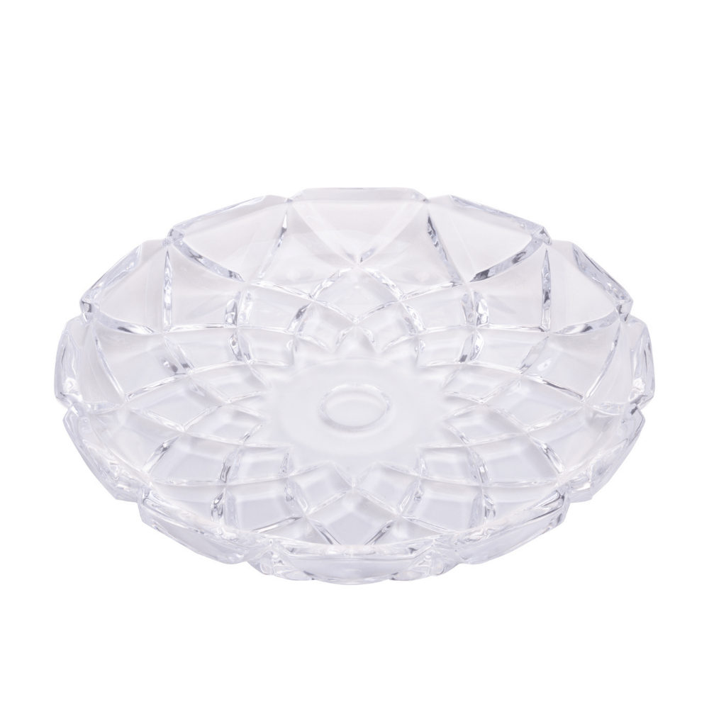 Travessa de Cristal Deli Diamond - 18,5 cm - Ela Decora