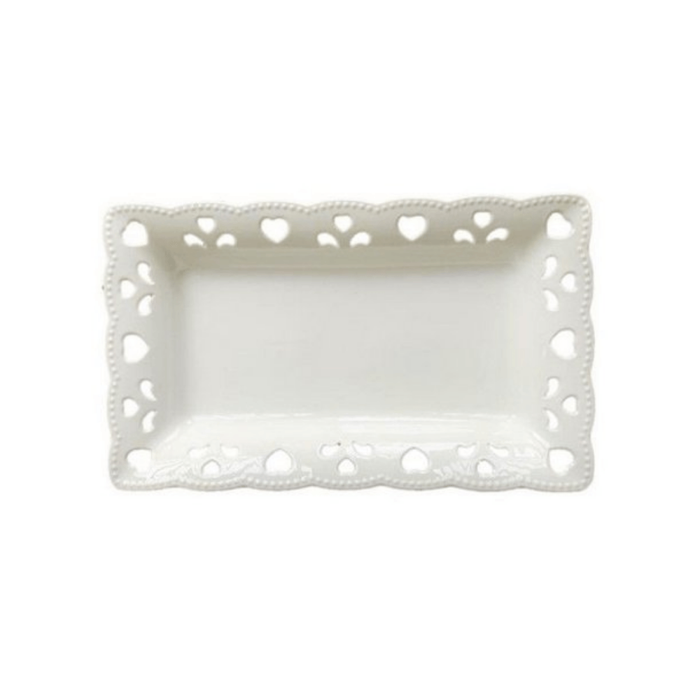 Travessa em Porcelana Branca - 25,4 cm - Ela Decora