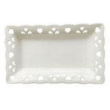 Travessa em Porcelana Branca - 35,6 cm - Ela Decora