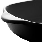 Travessa Forma Porcelana Nordica Preto - 24 cm - Ela Decora