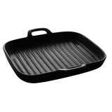 Travessa Grill Porcelana Com Alças Nordica Preto - 19 cm - Ela Decora