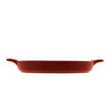 Travessa Grill Redonda Porcelana Nordica Vermelho Matt - 24 cm - Ela Decora