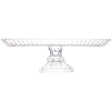 Travessa Lys com Pé Cristal de Chumbo 34cm - Ela Decora