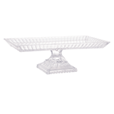 Travessa Lys com Pé Cristal de Chumbo 34cm - Ela Decora