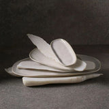 Travessa Oval Orgânica Latte Off White 36cm - Ela Decora