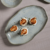 Travessa Oval Rasa Bio Green Granite Stoneware 30cm - Ela Decora