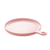 Travessa Panelinha Redonda Porcelana Nordica Rosa Matt - 26 cm - Ela Decora