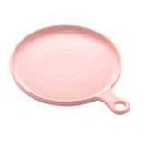 Travessa Panelinha Redonda Porcelana Nordica Rosa Matt - 26 cm - Ela Decora