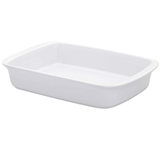 Travessa Refratária Tango Branca Grande 40cm - Ela Decora