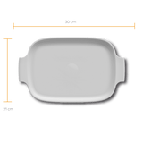 Travessa Retangular Branca 30cm - Ela Decora