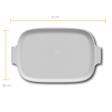 Travessa Retangular Branca 37cm - Ela Decora